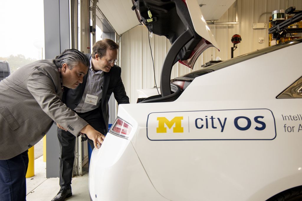 Leaders in business, technology, academia and government from the State of Chihuahua, Mexico visit M City at University of Michigan.