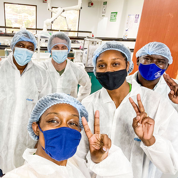 U-M Business students explore a laboratory as part of a WDI-sponsored project in Uganda with partner Busoga Health Forum (BHF) in 2022. BHF's goal is improving health in the Busoga region by developing new services and products. The U-M team provided a market assessment and recommendations for developing a diabetes product.