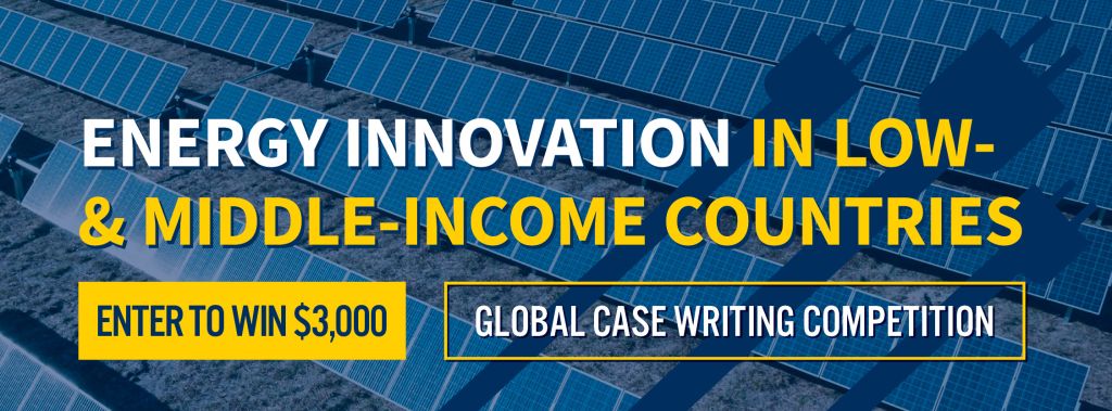 Promotional graphic for energy case competition